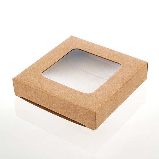 Kraft Gift Boxes with Window 7x2.1x6.8cm
