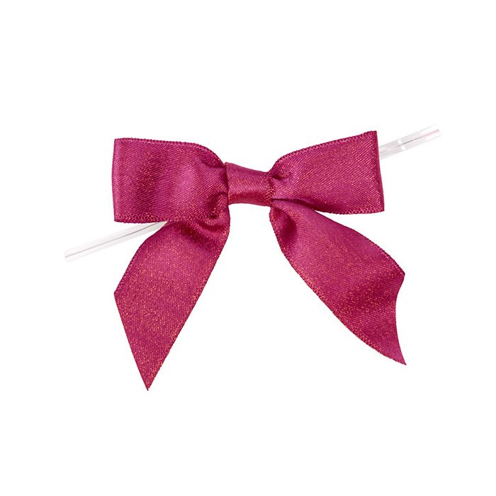 Bows Pre-tied Metallic Hot Pink 8,9 cm