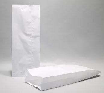 Paper Bags White 11x4x21cm with side gusset | Content 0.5kg Cellulose 35grs (125 pieces)