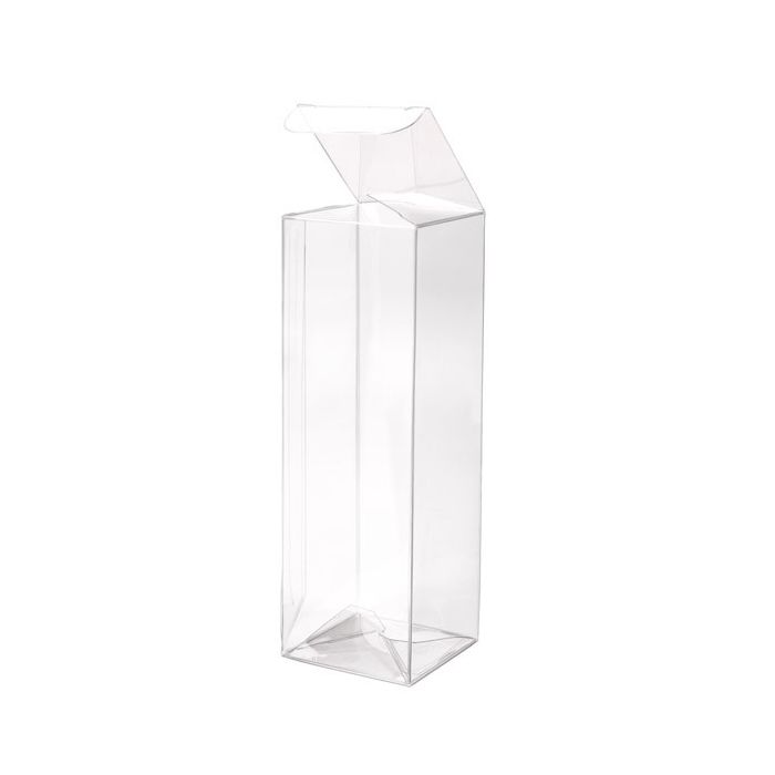 Plastic Gift Boxes 5.2x5.2x15.5cm Crystal Clear