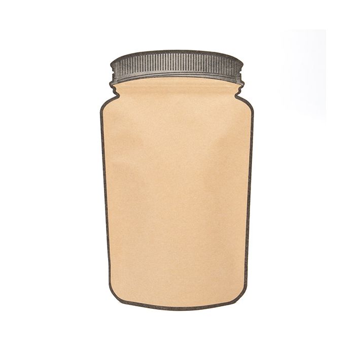 Mason Jar Shaped Pouch Kraft 15,2x7,9x25,4 cm