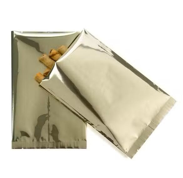 Plastic Bags Gold 10.2x15.2cm Metallised and Sealable