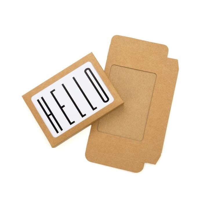 Kraft Gift Boxes 9.4x2.2x13.2cm Window Cut out