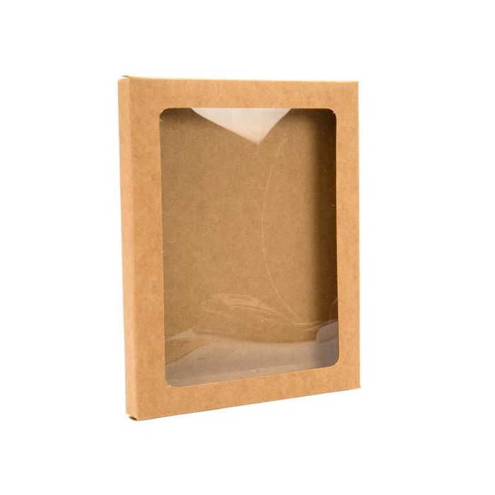 Kraft Gift Boxes with Window 9.5x1.5x13.2cm
