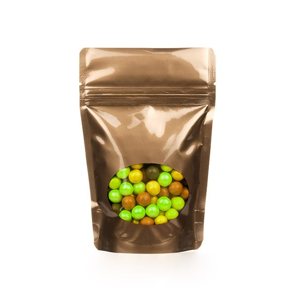 Stand Up Pouches Bronze with oval Window 21x9x29cm | 510 grams