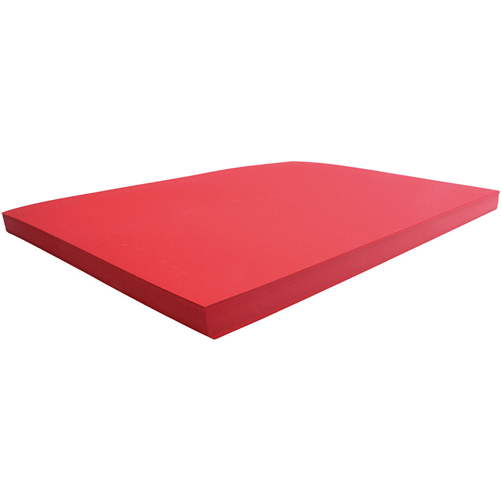 Card, sheet 50x70 cm, 270 g, christmas red, 100 sheet/ 1 pack [HOB-540436]
