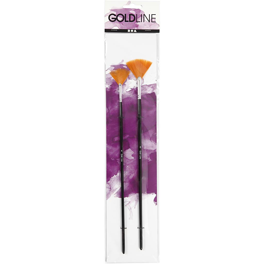 Nylon Brushes, no. 4+8, L: 29-30 cm, W: 2-3 mm, Fan, 2 pc/ 1 pack [HOB-100279]