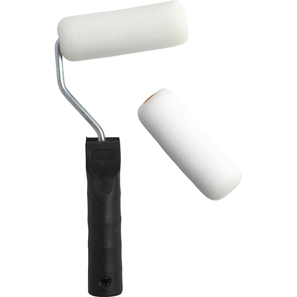 Paint Rollers with handle, W: 10 cm, 1 set [HOB-10475]