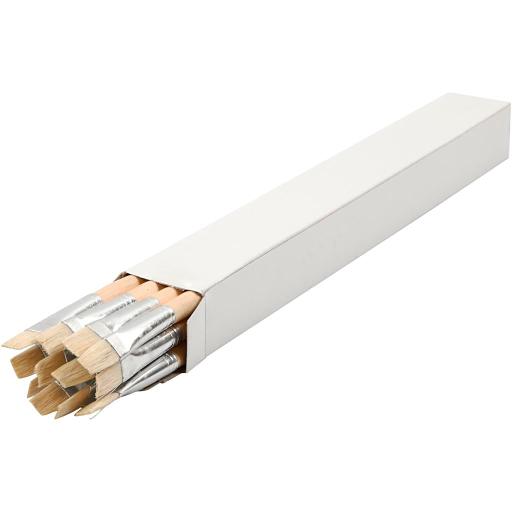 Nature Line Brushes, no. 14, L: 32 cm, W: 12 mm, long handles, 12 pc/ 1 pack [HOB-10514]
