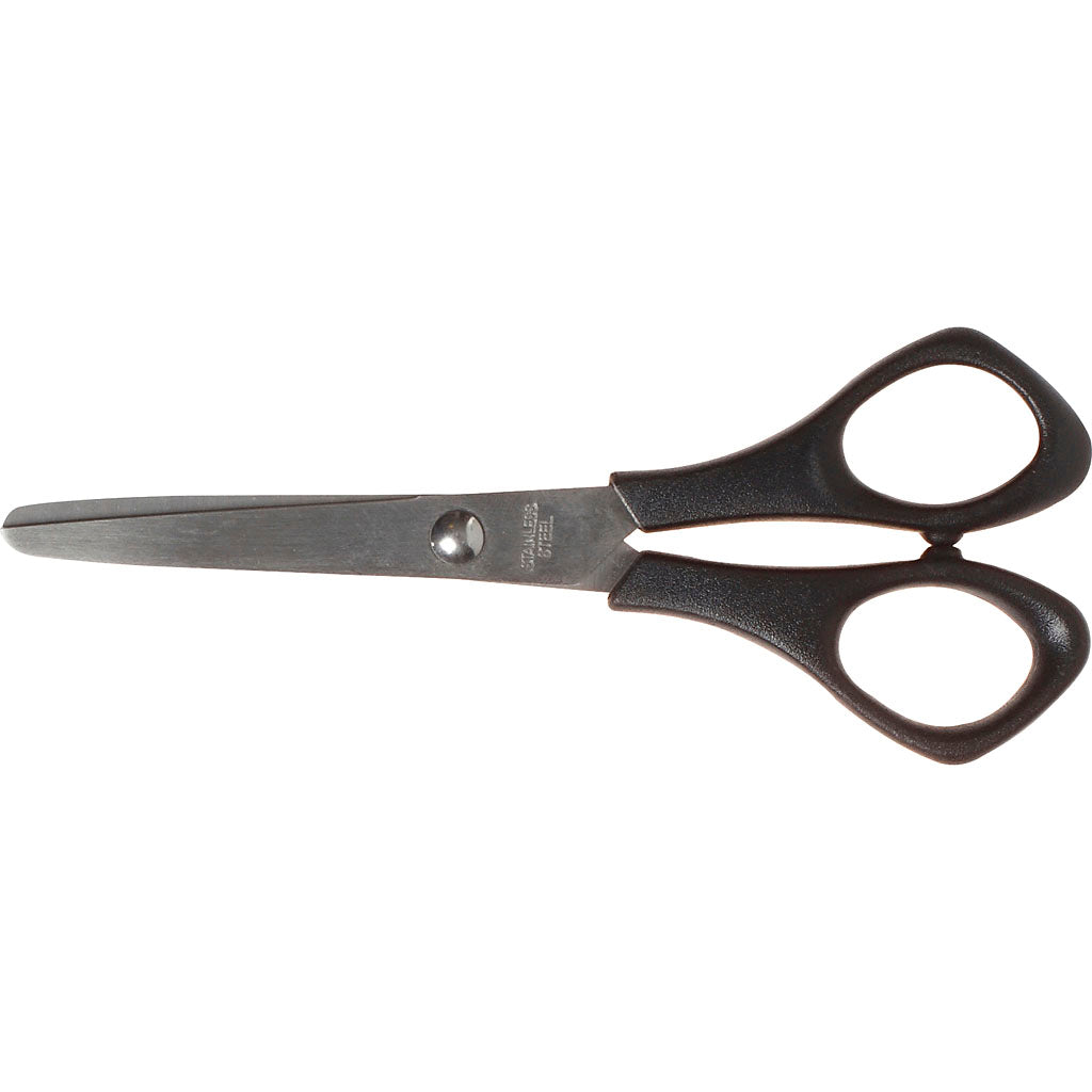 School Scissors, L: 14 cm, round, right