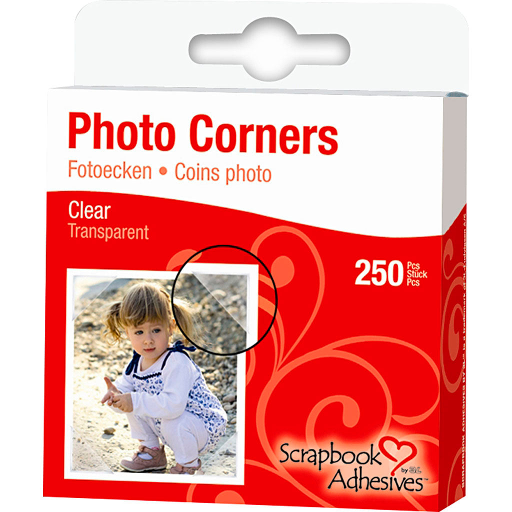 Photo Corners, W: 10 mm, clear, 250 pc