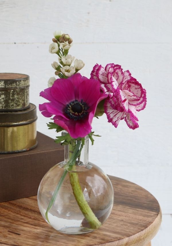 Glass Belly Bottle 10cm tall Ø 8cm (tray with 24 pcs) [IFS-129193]