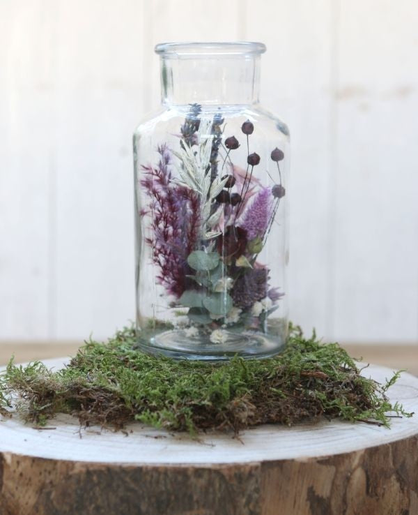 Glass Medicine Vase 16cm tall Ø 8cm (tray with 12 pcs) [IFS-129195]