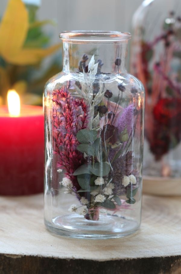 Glass Medicine Vase 16cm tall Ø 8cm (tray with 12 pcs) [IFS-129195]