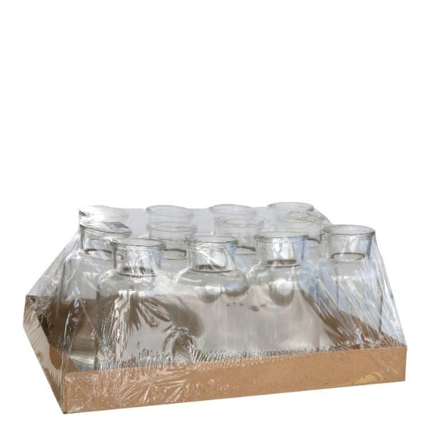 Glass Medicine Vase 16cm tall Ø 8cm (tray with 12 pcs) [IFS-129195]