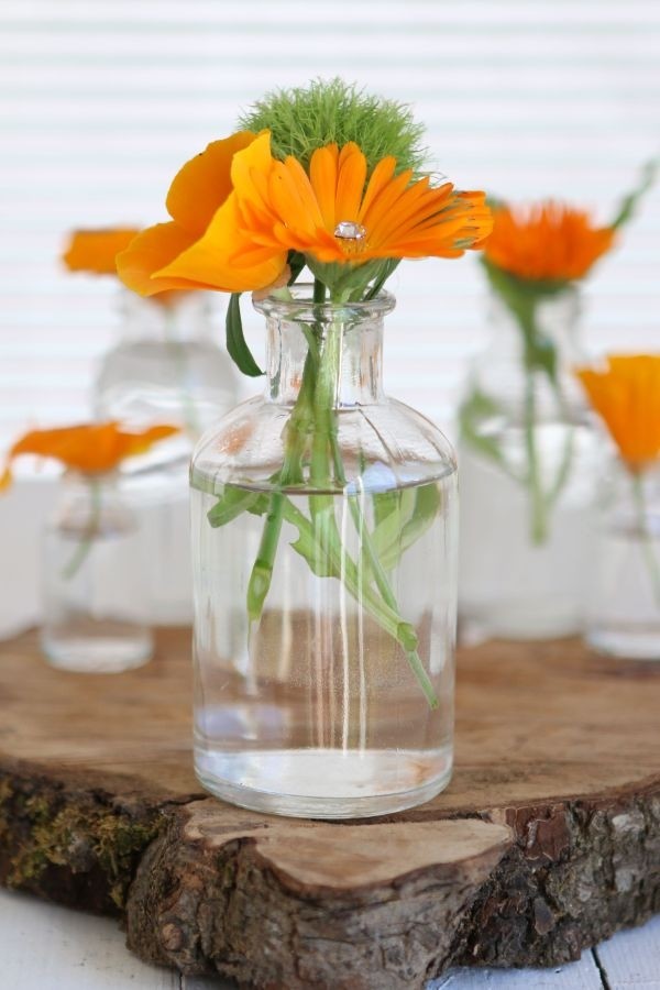 Glass Bottle Ø7 h: 12 cm Transparent (20 Pcs) [IFS-129196]