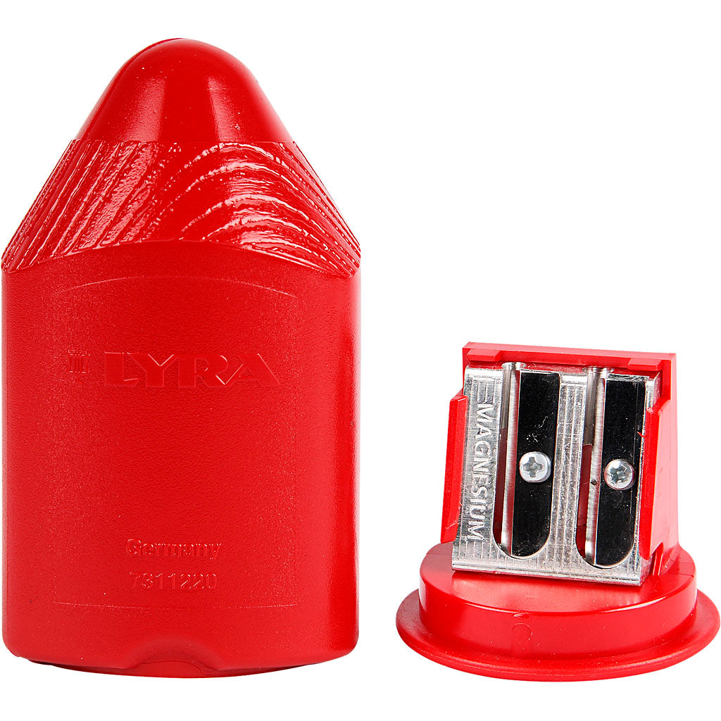 Pencil Sharpener, H: 8,5 cm, red