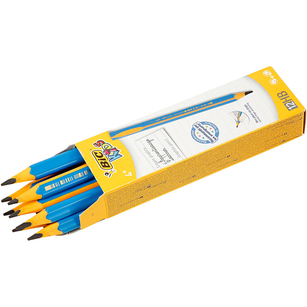 Kids Pencil, L: 14 cm, thickness 10 mm, lead 4 mm, 12 pc