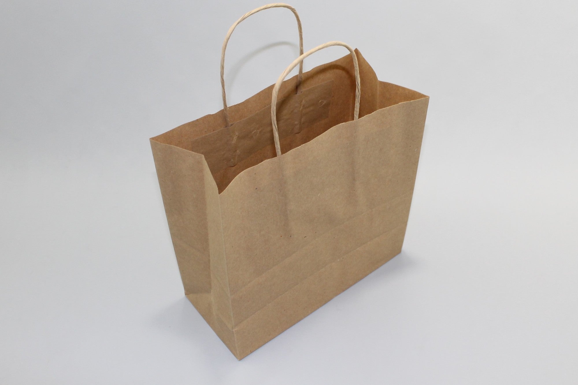 Paper Carrier Bags Brown 26x12x35cm Kraft 90 grams with twisted handles (50 pieces) [PAMB2635]