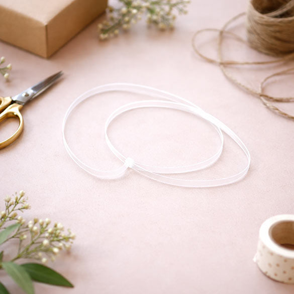 Decorative Loops Vinyl Stretch Transparent 45.7cm (50 pieces) [18CVL]