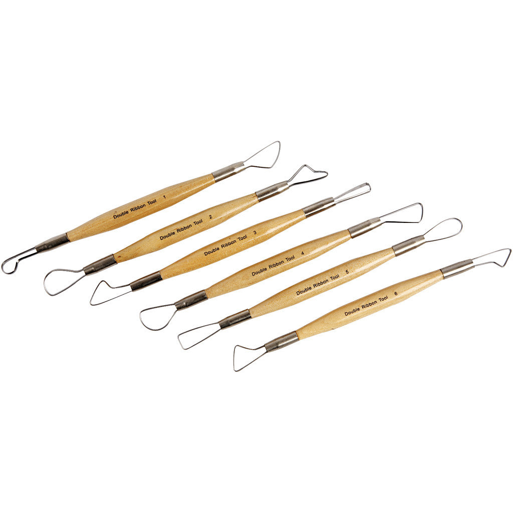 Ribbon Tool Set, sharp edges, L: 20 cm, 6pc/ 1 pack [HOB-10306]