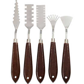 Patterned Pallet Set, L: 17-21 cm, W: 2-3 cm, 5 pc/ 1 pack [HOB-10313]