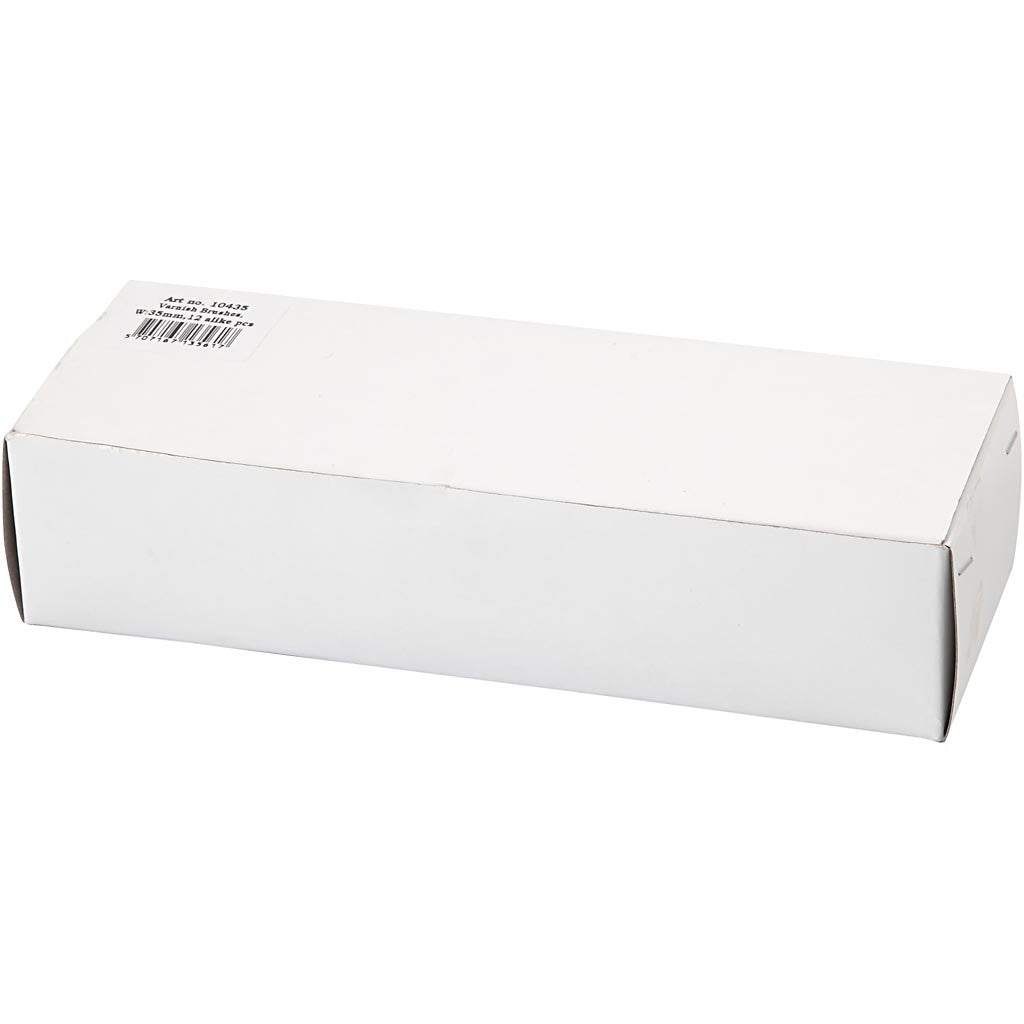Varnish Brushes, L: 18,5 cm, W: 35 mm, flat, 12 pc/ 1 pack [HOB-10435]