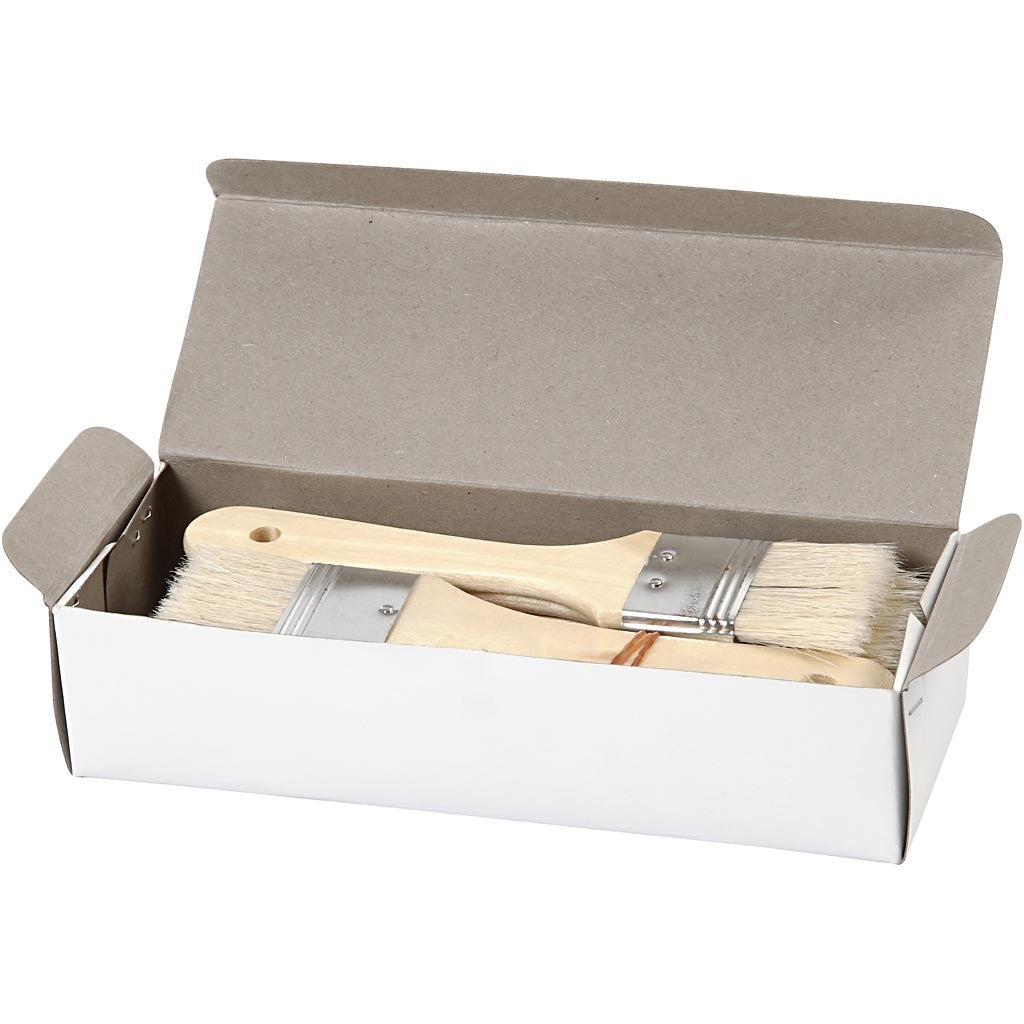 Varnish Brushes, L: 18,5 cm, W: 35 mm, flat, 12 pc/ 1 pack [HOB-10435]