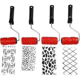 Pattern Rollers, W: 10 cm, 4 pc/ 1 pack [HOB-10466]