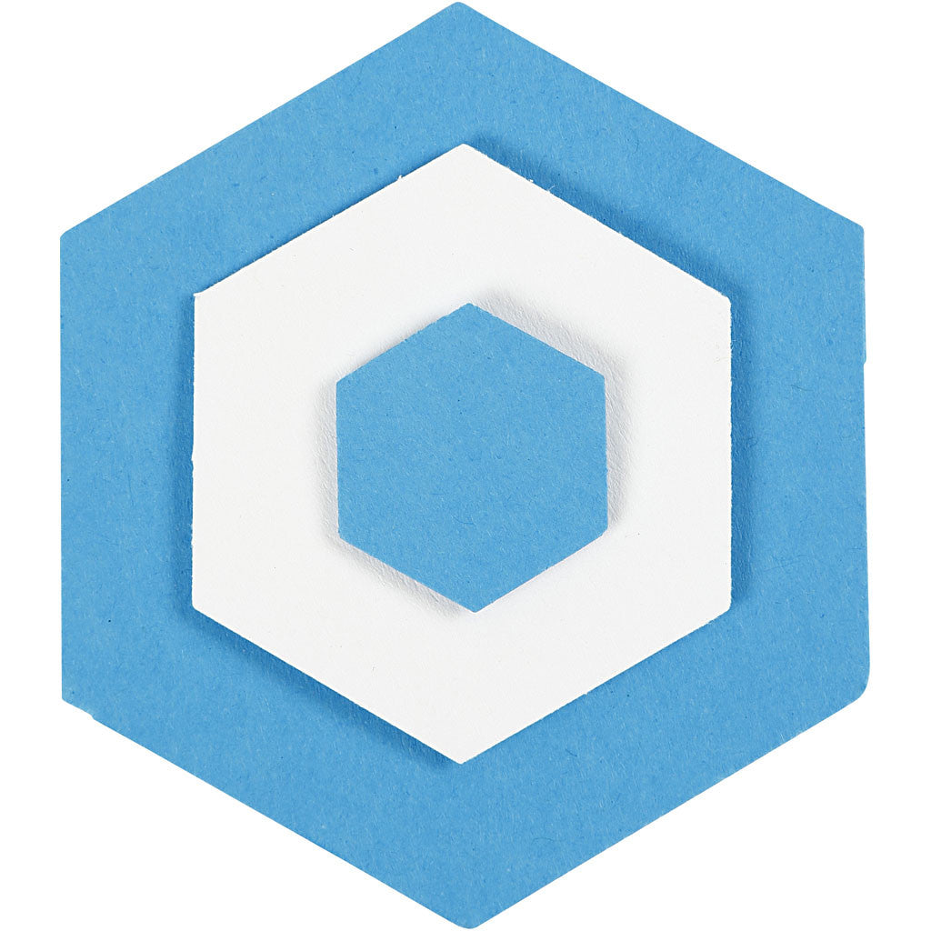 Craft Punch Set, hexagon, size 25+49+75 mm, 3 pc/ 1 pack [HOB-11271]