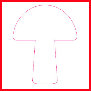 Craft Punch Set, mushroom, size 25+50+75 mm, 3 pc/ 1 pack [HOB-112780]