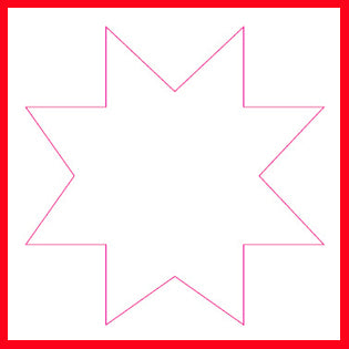 Craft Punch Set, grafical star, size 25+50+75 mm, 3 pc/ 1 pack [HOB-112781]