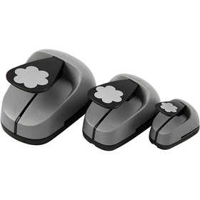 Craft Punch Set, flower, size 25+49+75 mm, 3 pc/ 1 pack [HOB-112950]