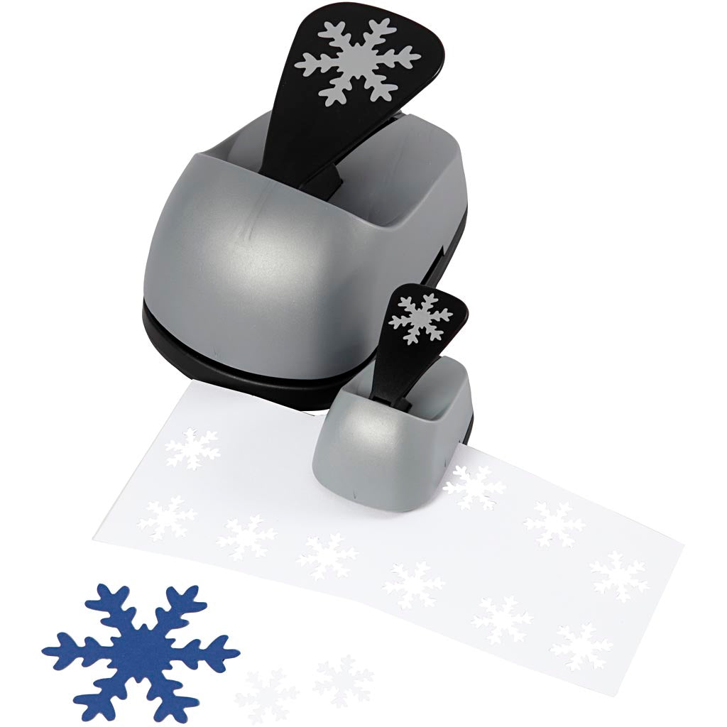 Craft Punch Set, ice crystal, size 25+49+75 mm, 3 pc/ 1 pack [HOB-112960]