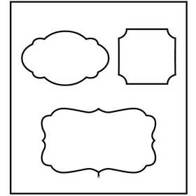 Steel Ruled Die, tag, size 14x15,25 cm, thickness 15 mm, 1 pc [HOB-117492]