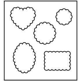 Steel Ruled Die, shape with curved edges, size 14x15,25 cm, thickness 15 mm, 1 pc [HOB-117495]