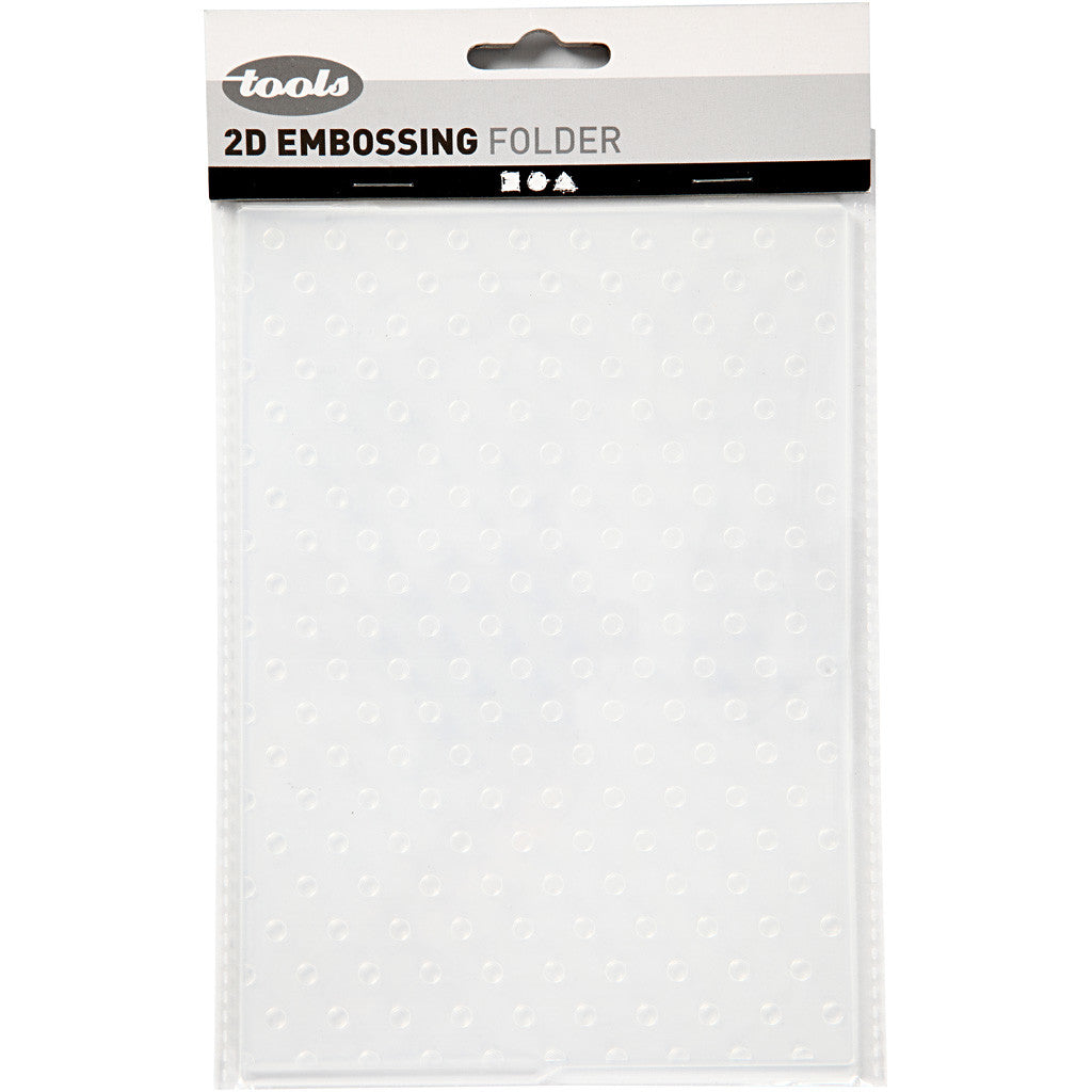 Embossing Folder, polka dot, size 13x18,5 cm, thickness 2 mm, 1 pc [HOB-11775]