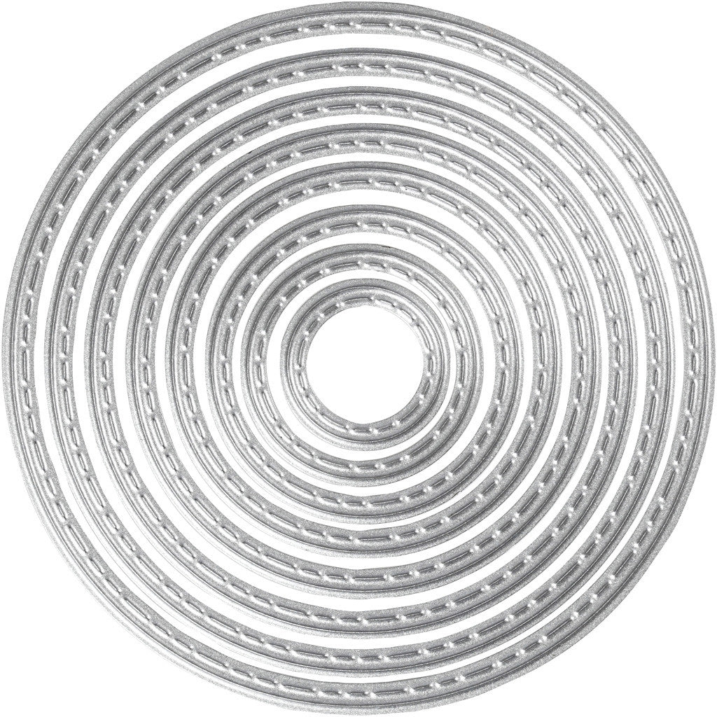 Die Cut and Embossing Folder, circle, dia. 1,5-7 cm, 1 pc [HOB-11779]