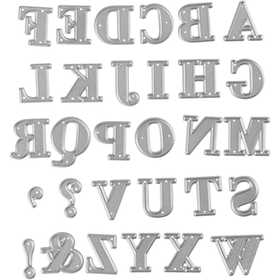 Die Cut, alphabet, size 2x1,5-2,5 cm, 1 pc [HOB-11784]