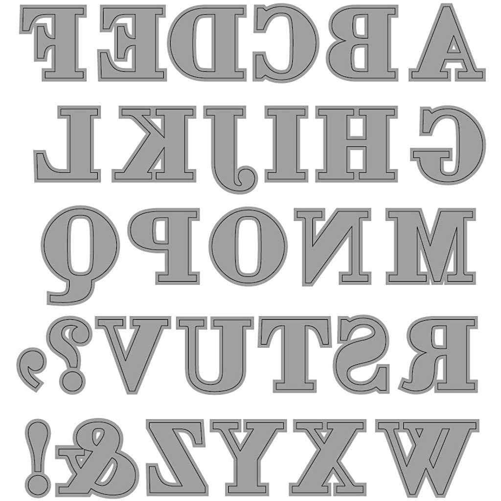 Die Cut, alphabet, size 2x1,5-2,5 cm, 1 pc [HOB-11784]