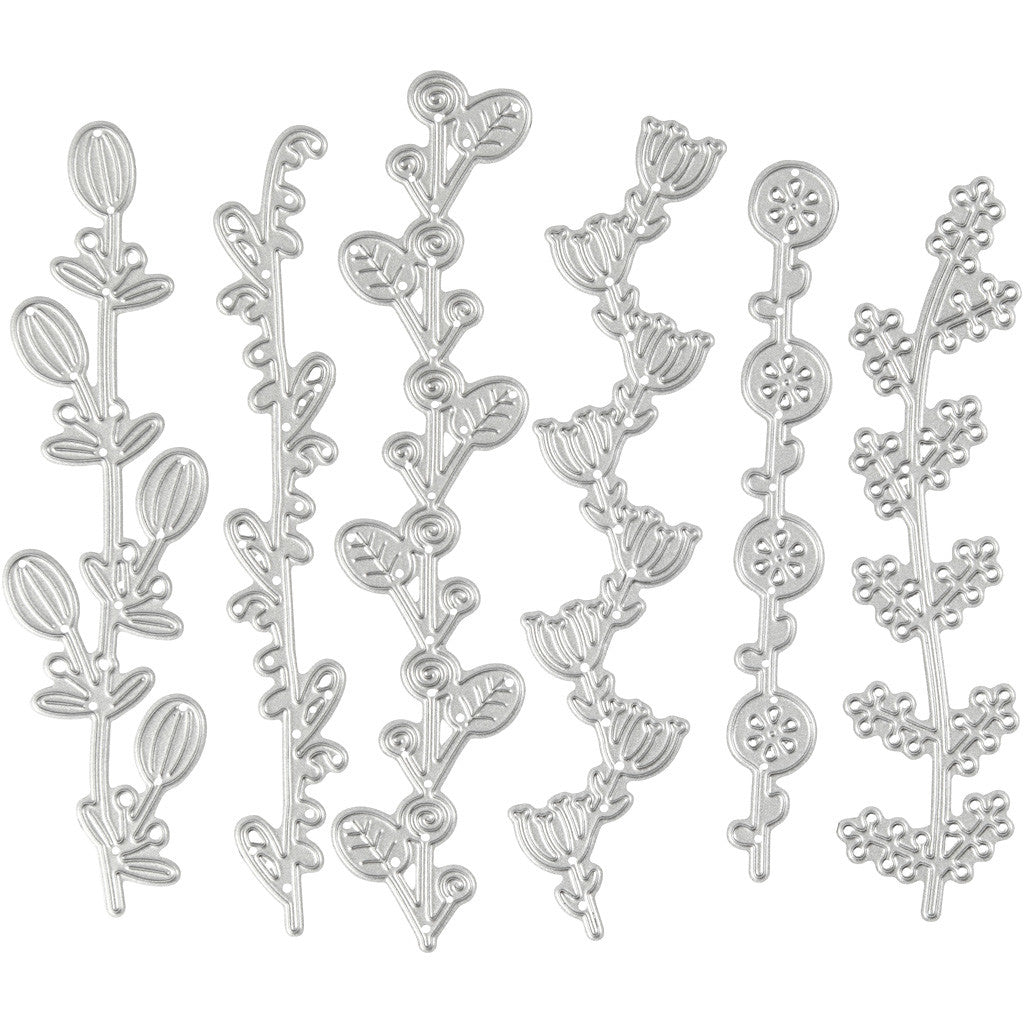 Die Cut and Embossing Folder, flower vines, size 143x123 mm, 1 pc [HOB-118001]