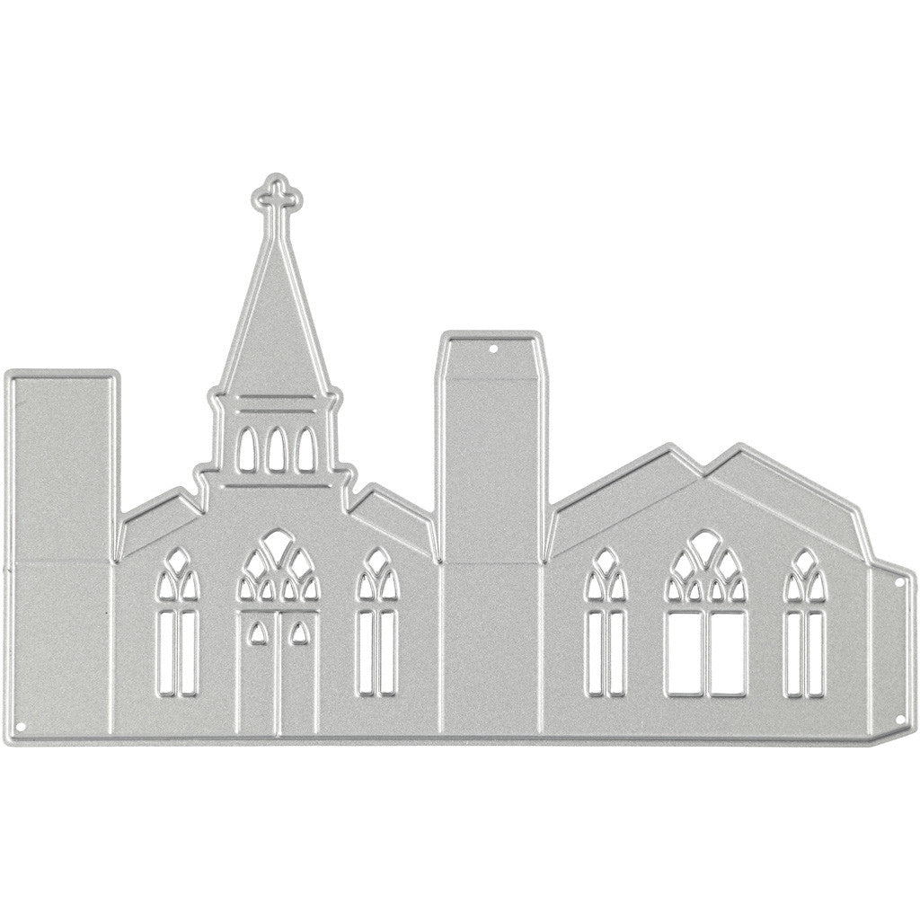 Die Cut and Embossing Folder, church 3d, size 135x85 mm, 1 pc [HOB-118011]