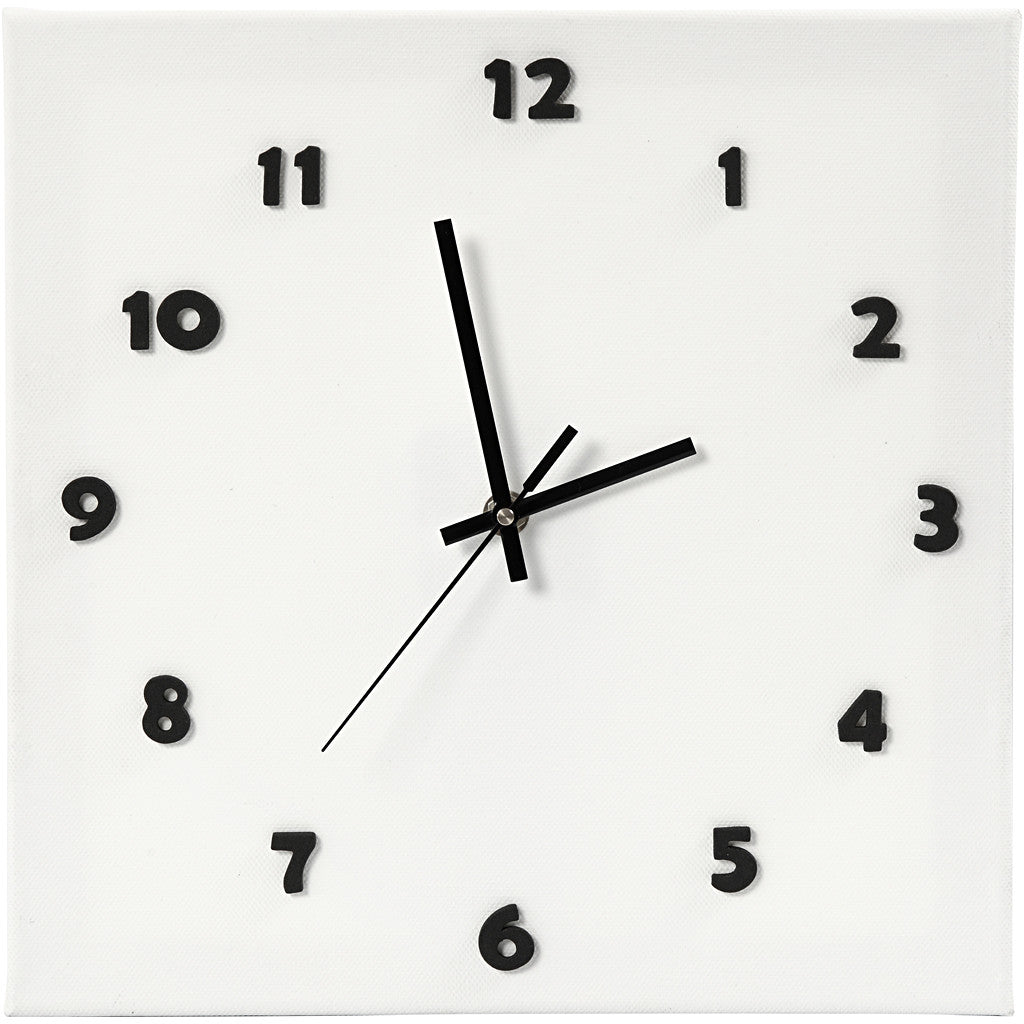 Clock parts and movements, plate max thickness 6 mm, black, 1 set [HOB-13001]