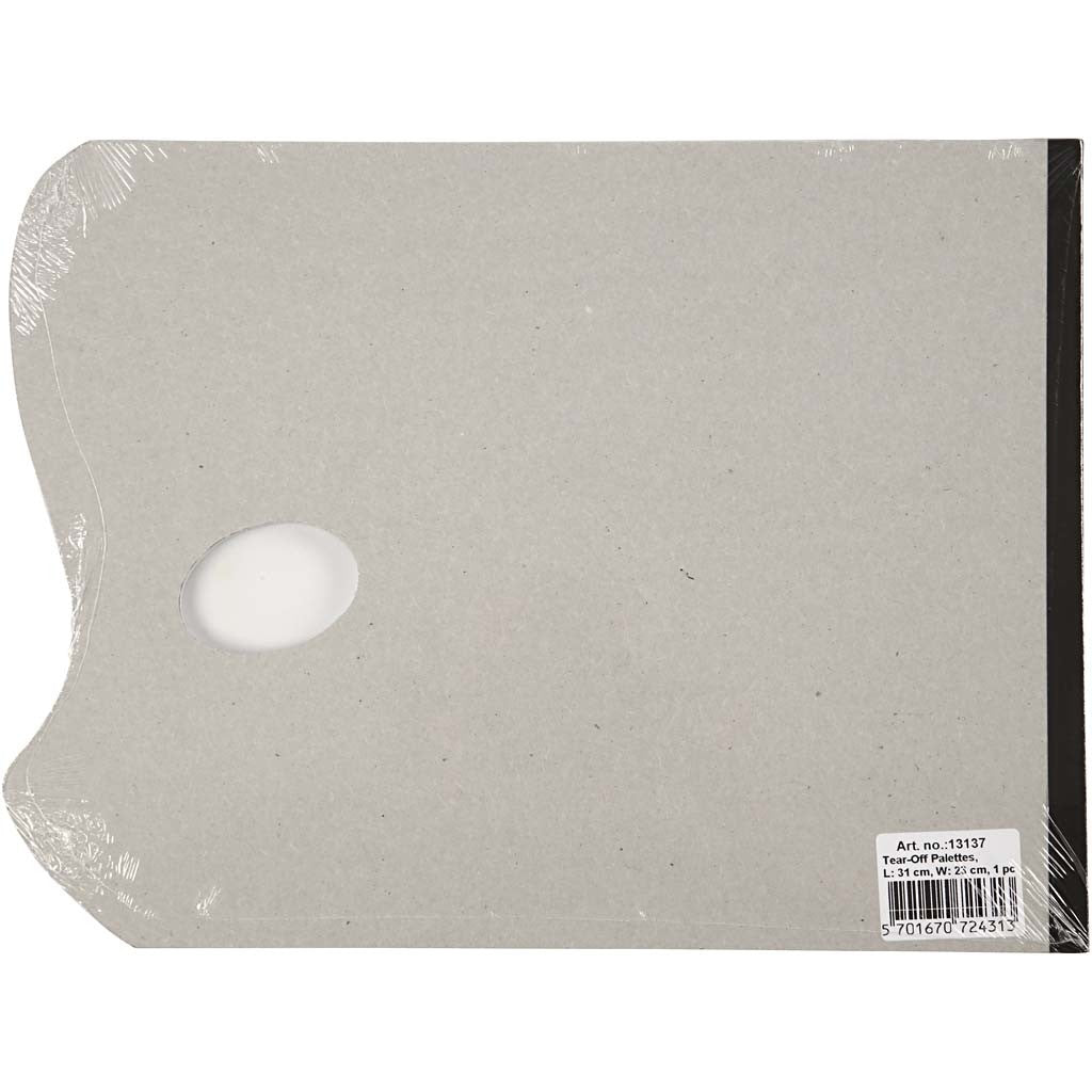 Tear-Off Palettes, L: 31 cm, W: 23 cm, white, 1 pc [HOB-13137]