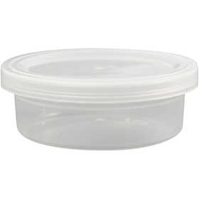 Plastic Tub with Lid, H: 24 mm, dia. 68 mm, 45 ml, 20 pc/ 1 pack [HOB-13171]