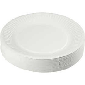Paper Plates, dia. 18 cm, 100 pc/ 1 pack [HOB-13204]