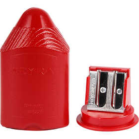 Pencil Sharpener, H: 8,5 cm, red, 1 pc [HOB-14142]