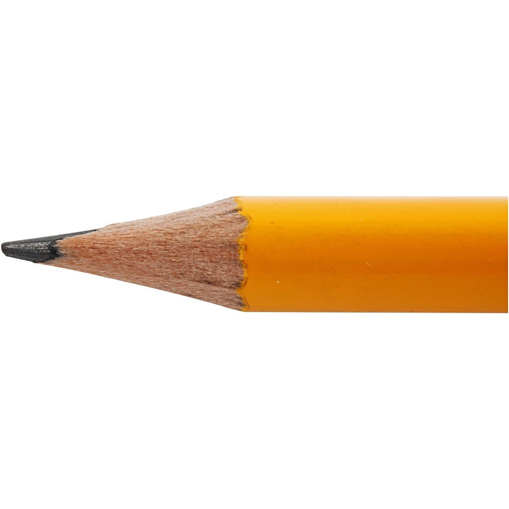 School Pencils, L: 17,5 cm, HB, thickness 7 mm, lead 2 mm, 12 pc/ 1 pack [HOB-14184]