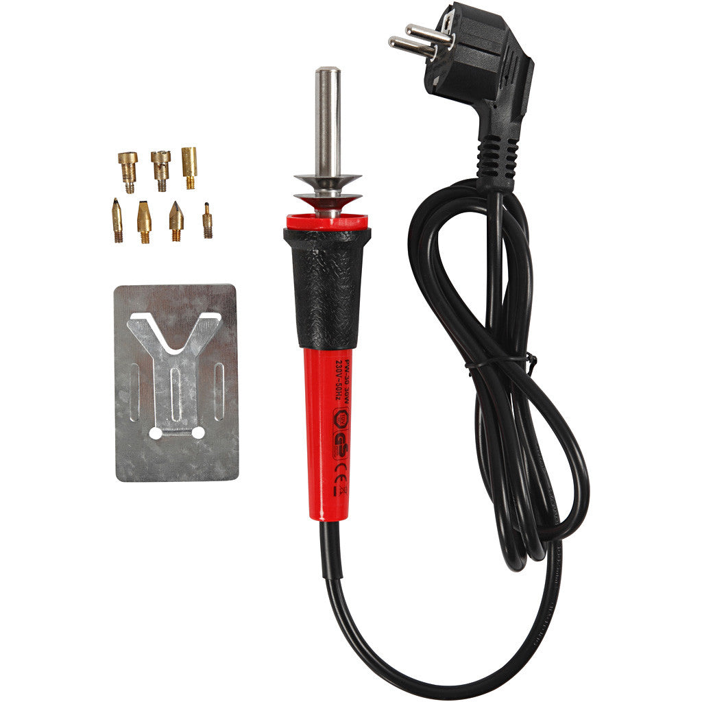 Pyrography Craft Kit , size 19x3 cm, EU, black, red, 1 pc [HOB-15131]