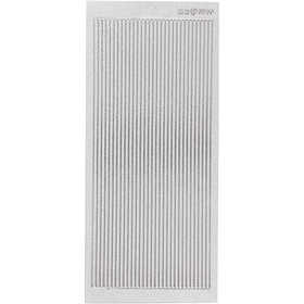 Stickers, borders, sheet 10x23 cm, silver, 1 sheet [HOB-170172]